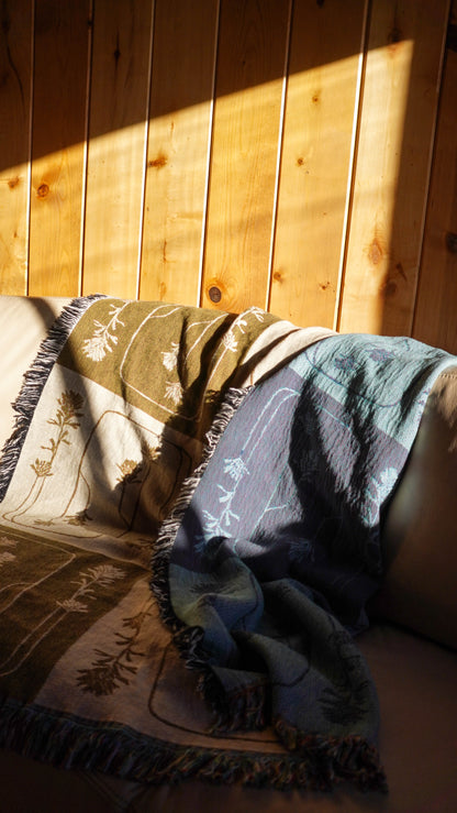 Checkered Paintbrush Woven Blanket